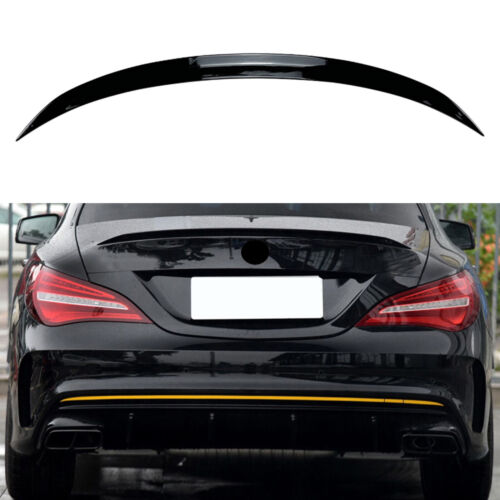 Gloss Black Rear Spoiler Lip For Mercedes Benz C117 CLA200 CLA45 AMG 2013-2019 - Picture 1 of 9