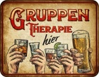 Tin Sign 17 x 22, Beer Group Therapy, FRAMELESS® Art. 3986