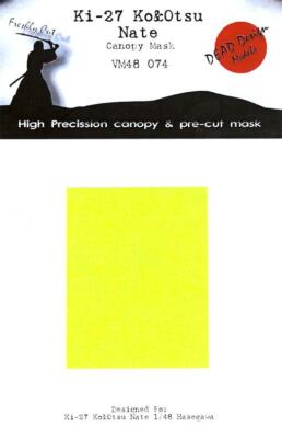 Dead Design 1/48 NAKAJIMA Ki-27 ''NATE'' CANOPY PAINT MASK Hasegawa Kit