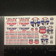 Clear 1:64 Waterslide Decal for JDM VW Silverado Camaro Trump 2024