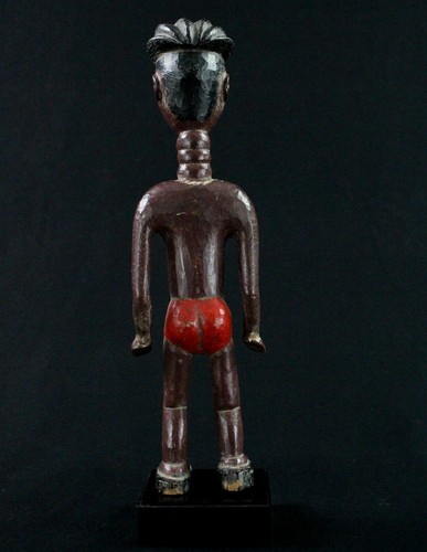 Art Africain - Femme "Colon" Agni Anyi sur Socle - Visage Magnifique - 27,5 Cms - Photo 5 sur 12