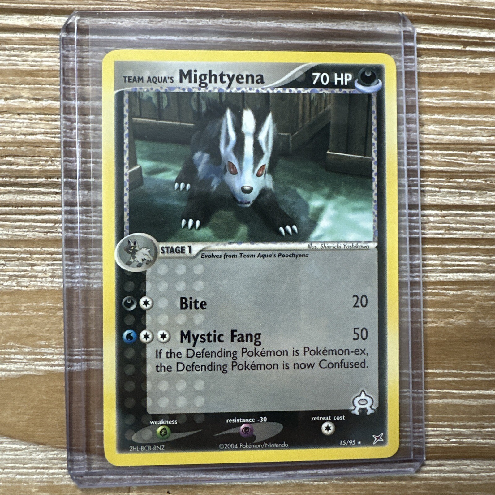 Mightyena 15/95 Team Magma vs. Team Aqua 2004 Rare Pokémon Card Near Mint-Mint