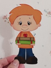 Paper Piecing School Boy, back to school, scrapbook, embellishment, school book