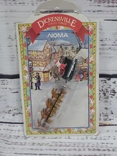 Vintage Noma Dickensville Santa And Sleigh Miniature Plastic Figure