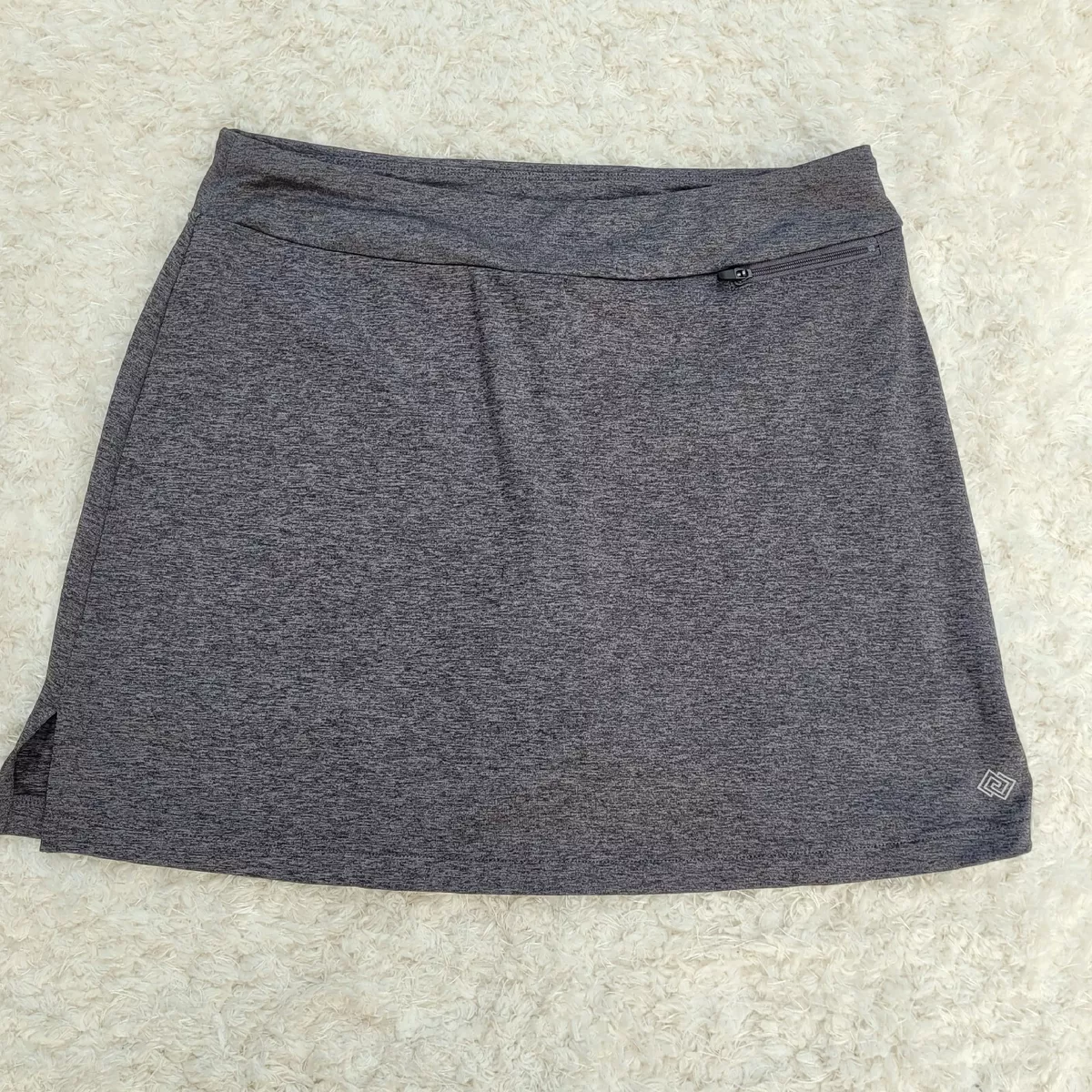 NWT ZELOS Women's Heather Gray Skort Skirt Shorts Size M Sport Activewear