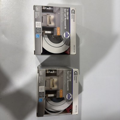 Commercial Electric 1003 532 001 Lot of 2 Slim LED Spot Light Recessed Kit