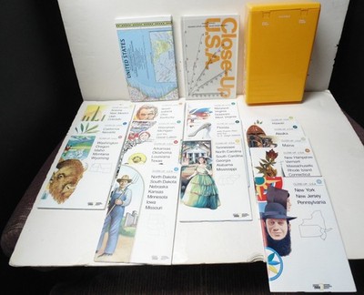 Vintage 1988 National Geographic Society Close-Up USA Map Box Set Complete