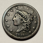 1838 Coronet Head Large Cent One Cent BN Small Stars KM#45 Copper (Phila) — photo 1
