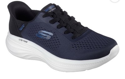 Skechers Hands Free Swift Fit Men s 9.0 Navy Lace-Up Sneakers New