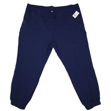 Daily Thread Jogger Pants Womens 3X Blue Zip Pocket Elastic Waist Knit Lounge