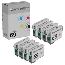 8PK T069 Reman BLACK COLOR Ink Cartridge for Epson T069 Stylus NX11 NX415 CX7450