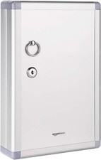 Amazon Basics 24 Key Position Cabinet lock Box, Silver, 31.8 D x 21.6 W x 2.5 H