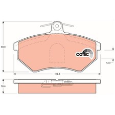Satz Bremsbeläge Bremsklötze vorne für VW Caddy 2 9K9A 9K9B Corrado 53I | 246