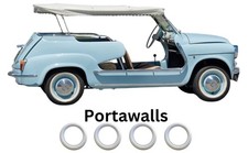 Classic 10 White Wall Portawall Tire Insert Trim 4x Compatible With Bmw Isetta