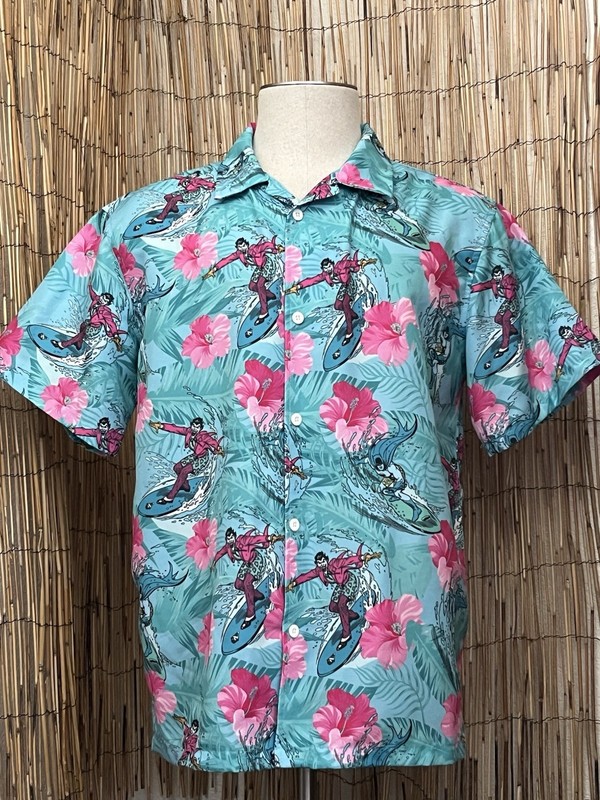 Batman Classic TV Series SS Button Up Hawaiian Shirt-Medium-100% Polyester