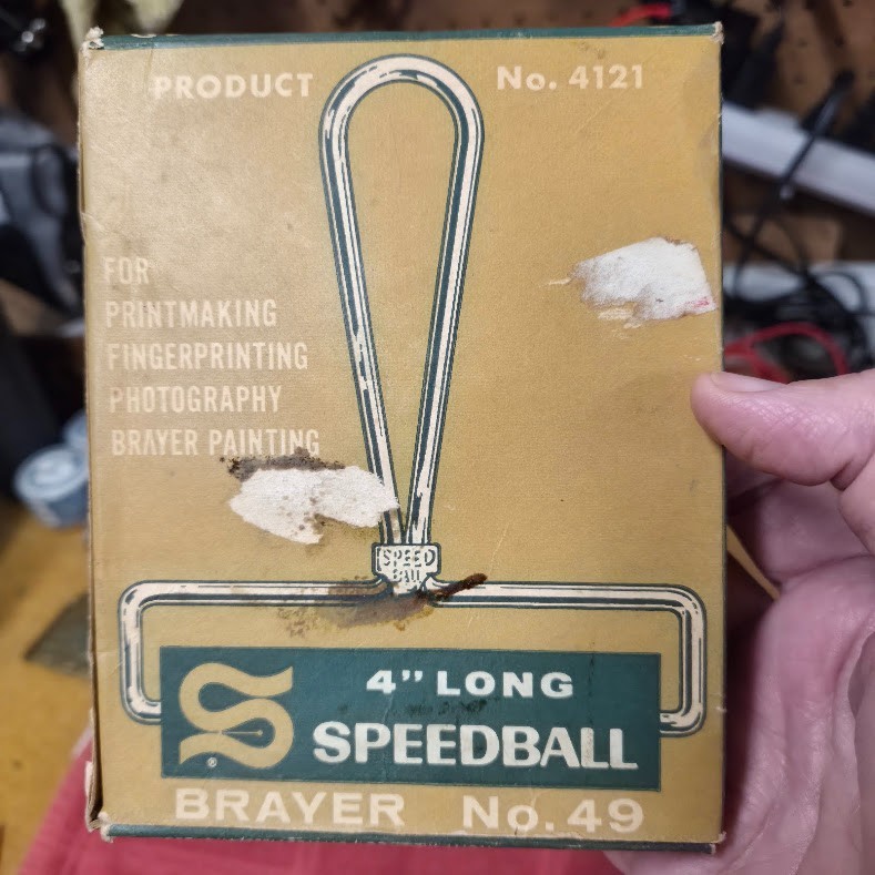 Vintage 4" Long Speedball Roller - BRAYER No. 49