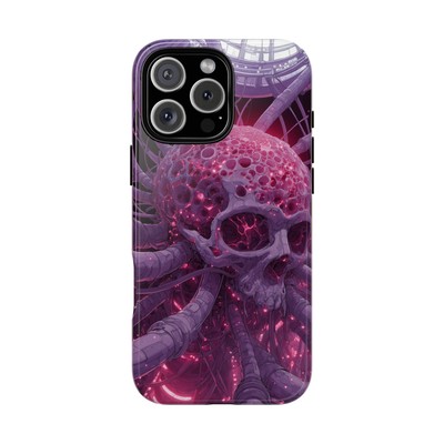 For iPhone/Galaxy/Pixel | Phone Ink Case - Cybernetic Techno Skull