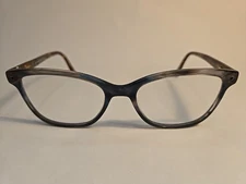 Chelsea Morgan CM 8007 BL/BR Eyeglasses Blue Brown 55-18-140 Marble, Flex Hinges