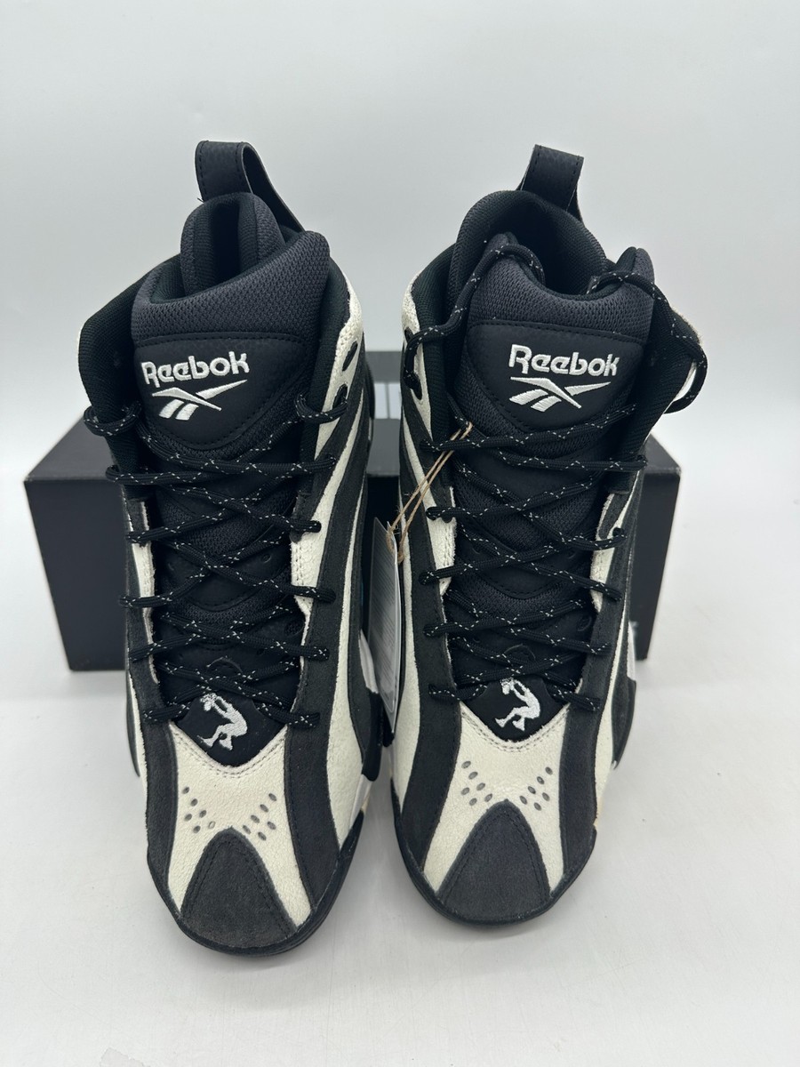 Reebok Shaqnosis Men's size 8 Washed Black White basketball Shoes