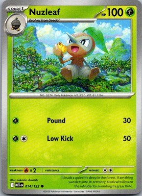 Nuzleaf Common ME01: Mega Evolution 014/132 NM