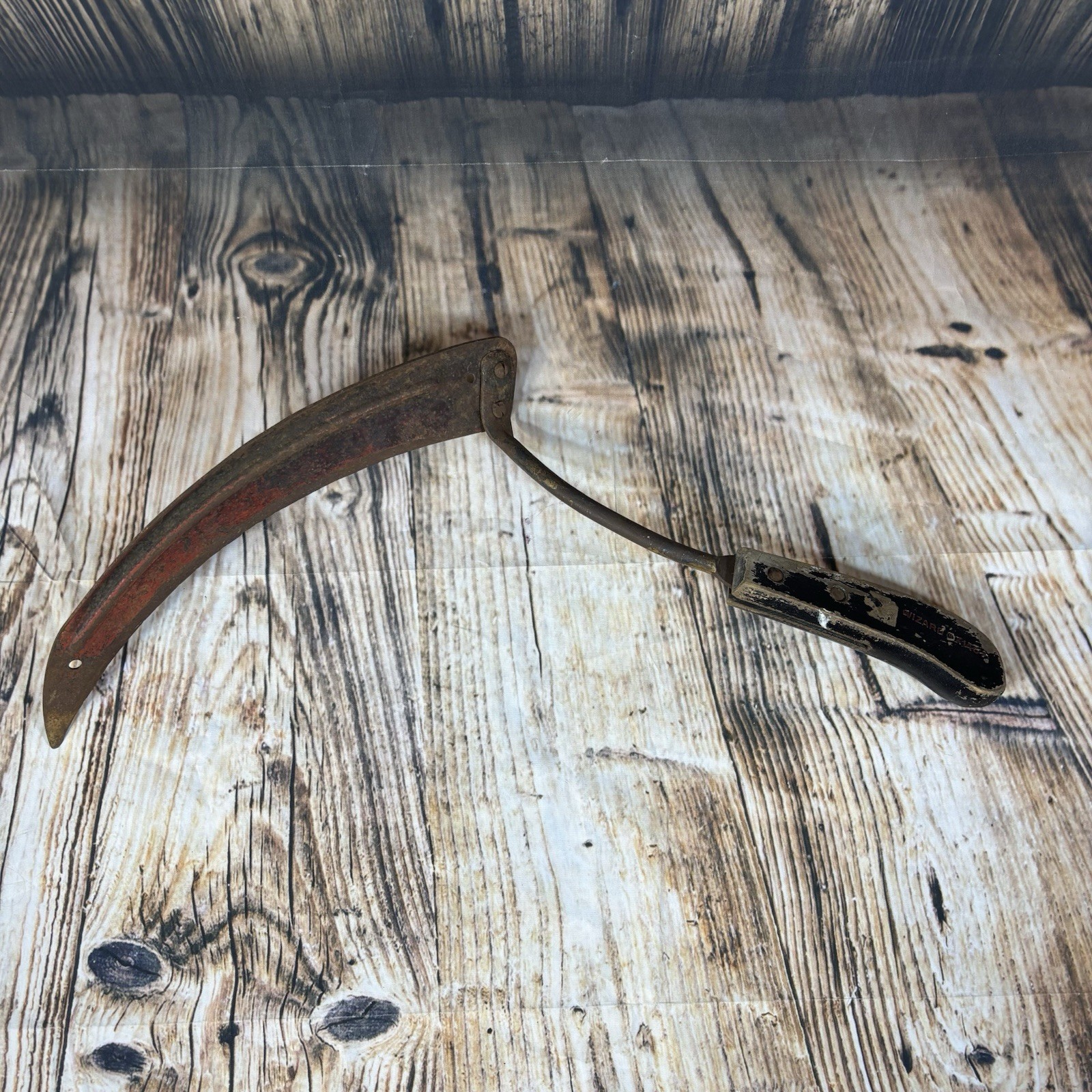 Vintage Wizard Western Auto Hand Sickle Grass Hook Farm Tool Oklahoma Farmhouse