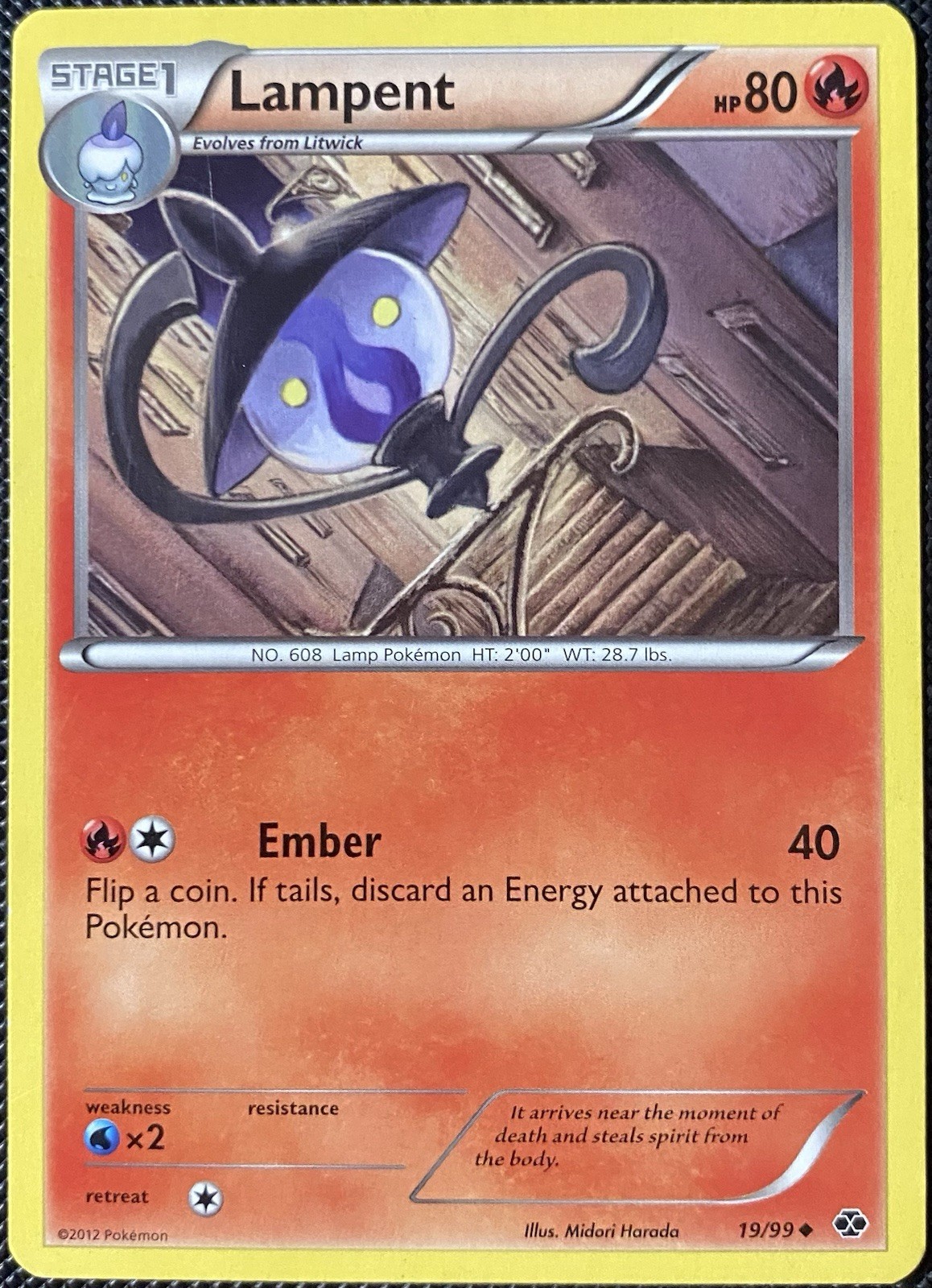 Lampent 19/99 Next Destinies Regular - Pokémon Card