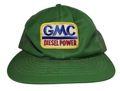 Vintage Truckers Mesh Ball Cap GMC Diesel Hat Young An YA SnapBack Green