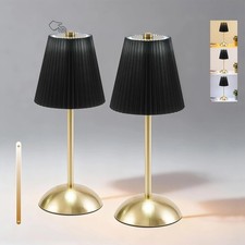 2-Pack Rechargeable Table Lamp, Small Cordless Lamp Sets, 3 Color Temperature...
