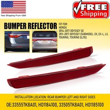 For 2014-2017 Honda Odyssey SE Rear Bumper Reflector Passenger Driver Side LH+RH