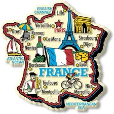France Jumbo Country Magnet by Classic Magnets