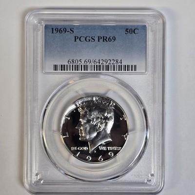 1969-S Kennedy Half Dollar Coin PR69 PCGS Blue Label Estate Lot
