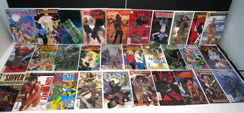Adam Hughes Cover 30 Comic Lot w Many #1's -Vampirella, Barbwire, Foil She-Hulk