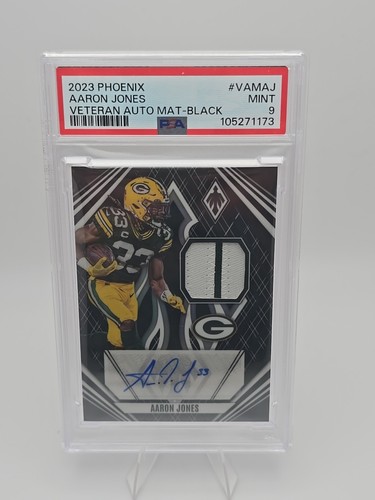 Aaron Jones 2023 phoenix Patch Auto Black /10 PSA 9 GREEN BAY PACKERS
