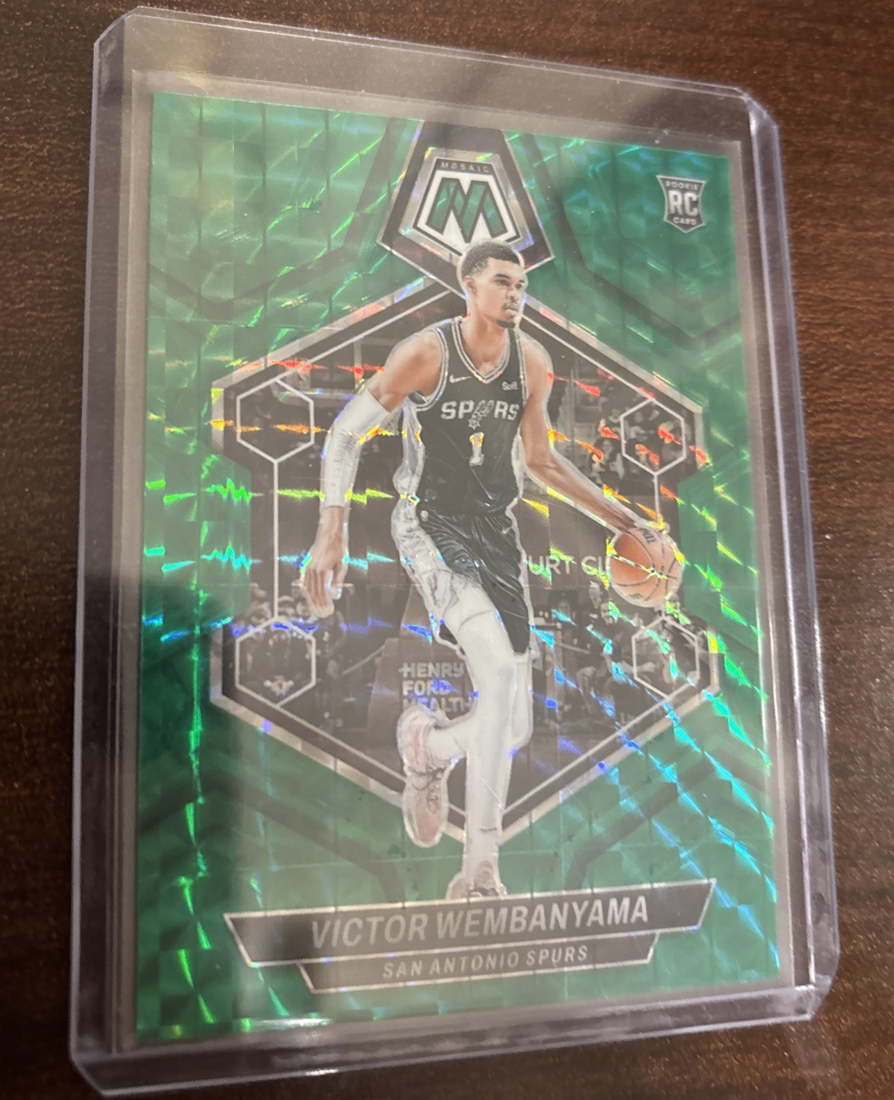 2023-24 Mosaic Victor Wembanyama #238 Green Mosaic Prizm (RC)