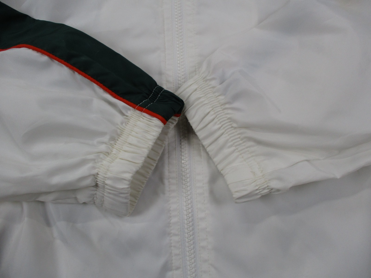 Vintage Nike Jacket Mens L White Green Nylon Retro Sport Active