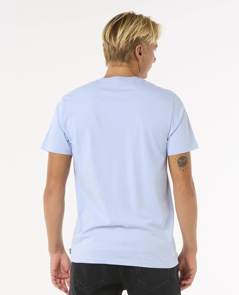Rip Curl Wettie Icon SS Mens T-Shirt Ice Blue - Imagen 4 de 4