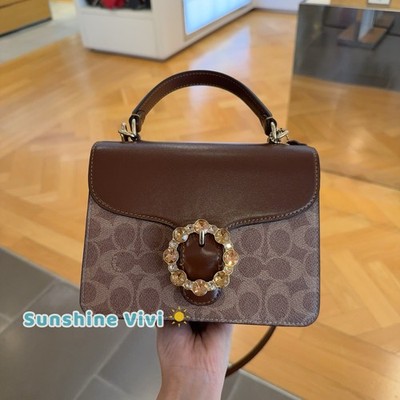 【希少・新品】COACH/コーチ コートニー トップハンドルバッグ CCE22 NWT Coach Courtney Top Handle Bag In Signature Canvas CCE22 IM/TAN