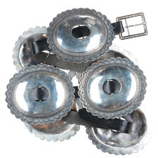 Big Vintage Navajo First Phase style sterling silver nicely stamped concho belt