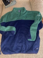 Vintage Nautica Sailsport Mens Large Quarter Zip Fleece Pullover Outdoor