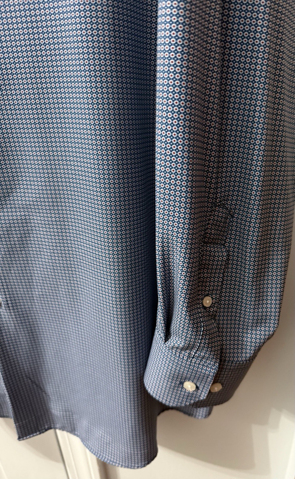 Murano Performance Long Sleeve Button Down Blue/W… - image 7