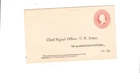 USA #U048 1875 2c Amber WAR DEPT ENVELOPE Addr To CHIEF SIGNAL OFFICER  HS62