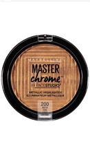 2x MAYBELLINE Master Cromo Metálico Iluminador Maquillaje, 200 Topacio Fundido Sellado