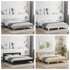 Bettgestell mit Kopfteil Holzwerkstoff Doppelbett Modern Einzelbett Lattenrost