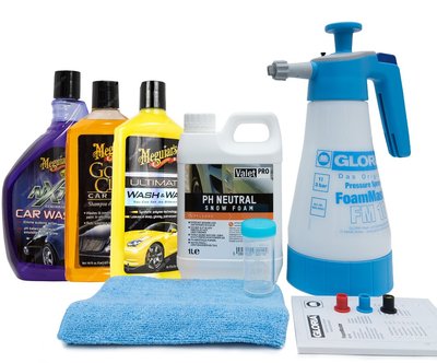 Gloria FoamMaster FM10 + ValetPro Snow Foam + Meguiars Shampoo Auswahl + Zubehör