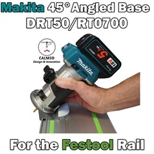 Makita DRT50 RT0700C 45° angled trim sub-base for the Festool rail -INC P&P