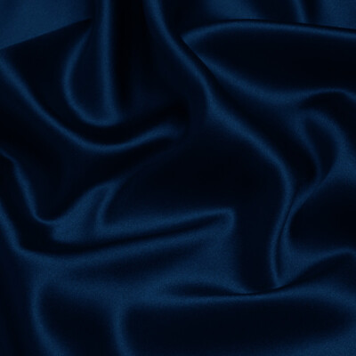 #ad Dark Blue 100% Pure Mulberry Silk Fabric by the Yard 44quot; width 19 mm 6A Grade $62.00