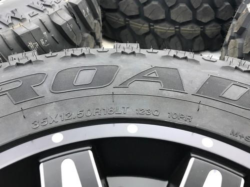 MOD AWC Series 4 18x9 6x139.7 (6x5.5) -12mm Black Machine Wheels Rims 35x12.5 18 - Picture 5 of 7