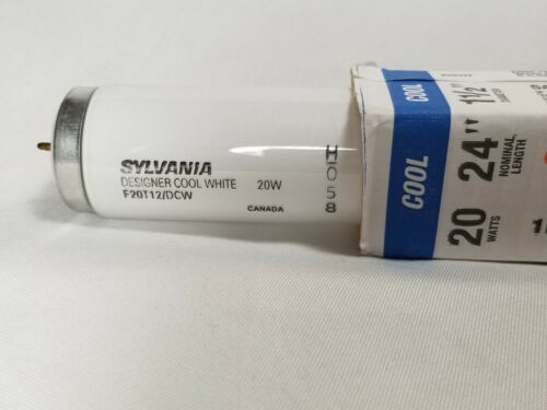NEW Cool White fluorescent F20T12/CW Sylvania 20w light bulb 24" 1-1/2" Dia. - Picture 2 of 2