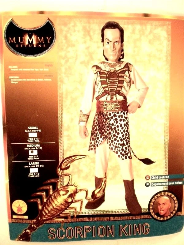 Disfraz de Rey Escorpión El Retorno de La Momia Niño M 8-10 Rubí Mediano Foto 2 de 2