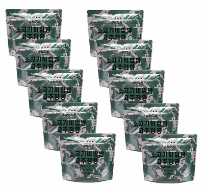 Korean Military Combat Ration MRE Beef Red Pepper Bibimbap Rice 130g x